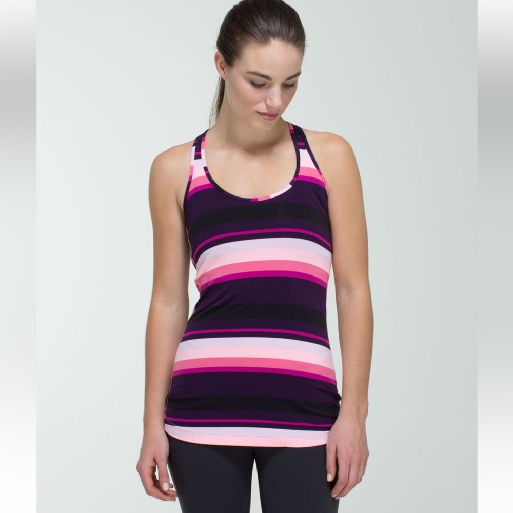 Lululemon Cool Racerback
Assorted Stripe Bleached Coral Size 4 - Picture 1 of 6